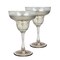 Hand Painted Glassware Celebration Streamers Margarita Set Of 2